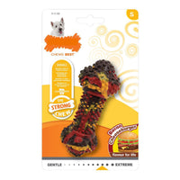 Tuggleksak för hundar Nylabone Strong Chew Bacon Ost Hamburgare Gummi Storlek S - Nylabone | Valpoteket